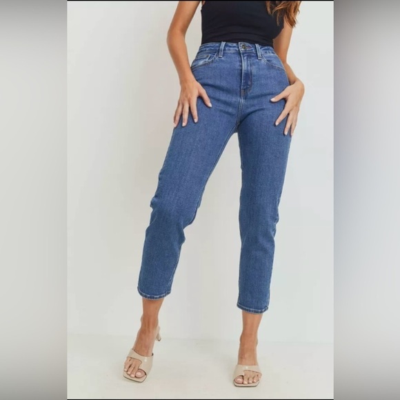 Just Black Denim Basic Mom Jean High Rise Medium Wash Size 30 - Picture 1 of 12